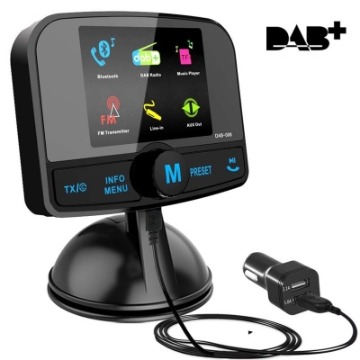 DAB 008 In car DAB+ Adapter with Blueooth FM Transmitter