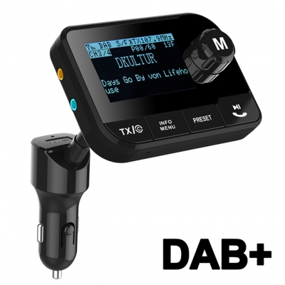 DAB-106 In car DAB adapter + Bluetooth Handsfree + FM Transmitter